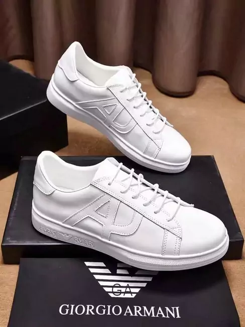 armani chaussures destock sport et mode leather white